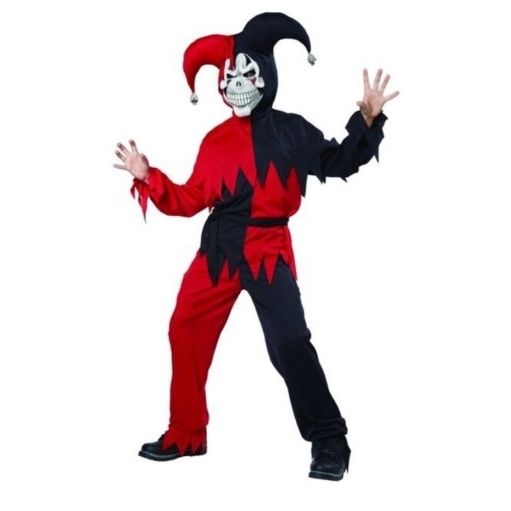 Boy's Evil‎ Jester Costume - Size Medium
